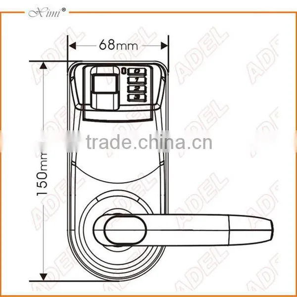 Cheap Biometric Fingerprint Door Lock With Keypad and Metal Key for 120user Access Control System Adel3398 photo-3