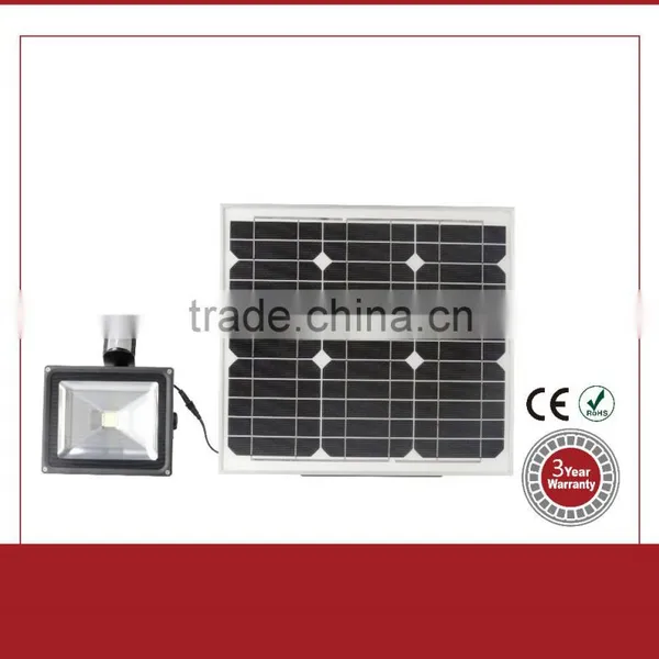Trade Assurance Waterproof Outdoor High Lumen Ip54 20w Solar Led Flood Light