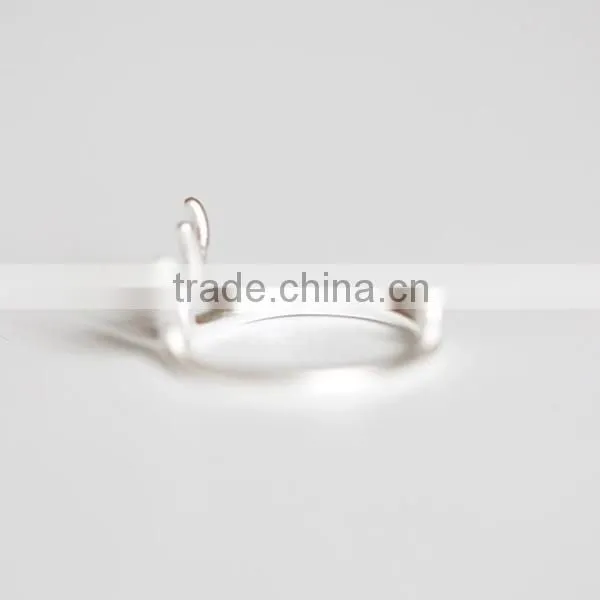 2015 Fashion Antler Silver Ring and Deer Horn Silver Ring Set S925 Sterling Silver photo-3