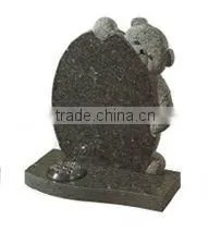 Gravestone Bear Violet Granite Stone Statue DSF-M010