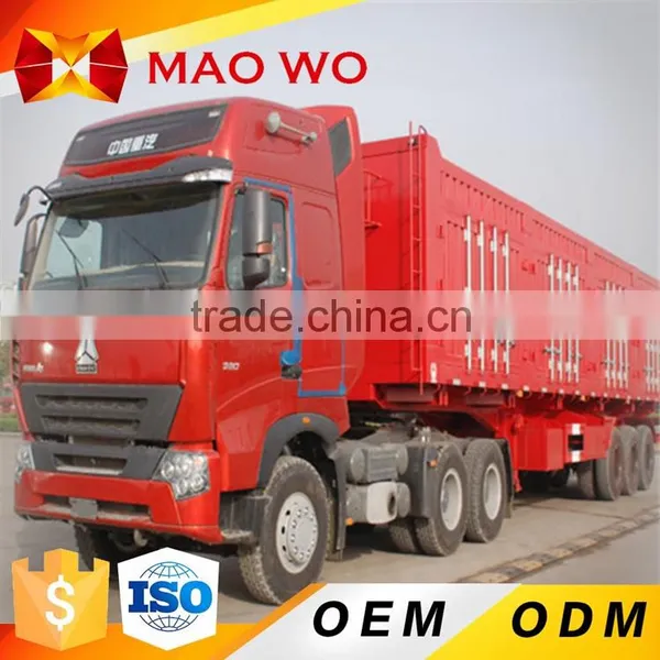 Van Type Heavy Duty Rear Dump Bulk Cargo Transporting Tipper Trailer photo-6