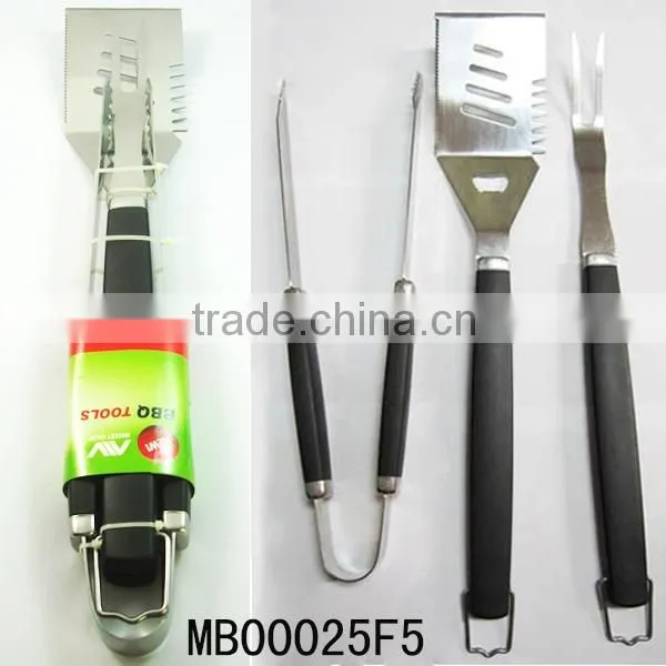 Stainless Steel Multi-functio Open Bbq Tools With Knife Fork Brush Shovel photo-4