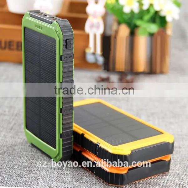 2016 New Model Solar Power Bank , Universal Portable Solar Power Bank With Dual Output