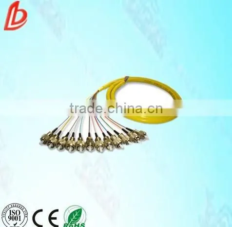 0.9mm Length 1m FC UPC SM 12 Core Fiber Optic Breakout Cable Pigtail photo-2