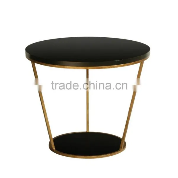 Hot Sale Modern Living Room Gold Wire Side Table With Marble photo-2
