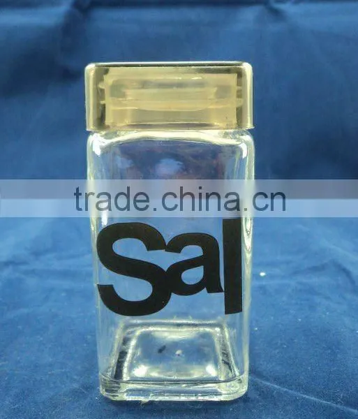 Square Spice Jars, Glass Jars for Spice Packing