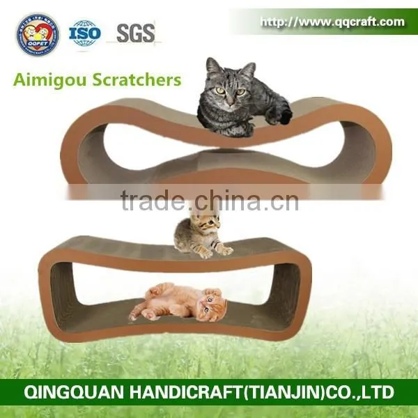Modern Corrugated Cardboard Cat Lounger Bed Cat Scratcher Cardboard Cat Toy / Cheap Cat Houses photo-2