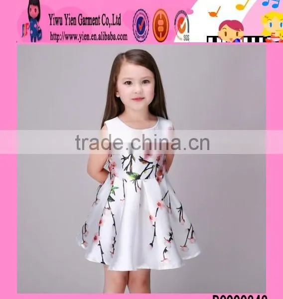 Fashion Flower Picture of Children Casual Dress Wholesale Summer Girl Children Dress Models photo-3