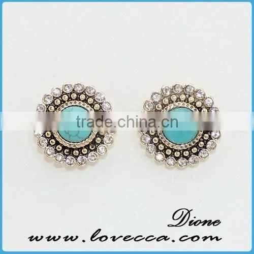Korean Women Jewelry DIY Elegant Stones Crystal Jewelry Earrings 2016 photo-3