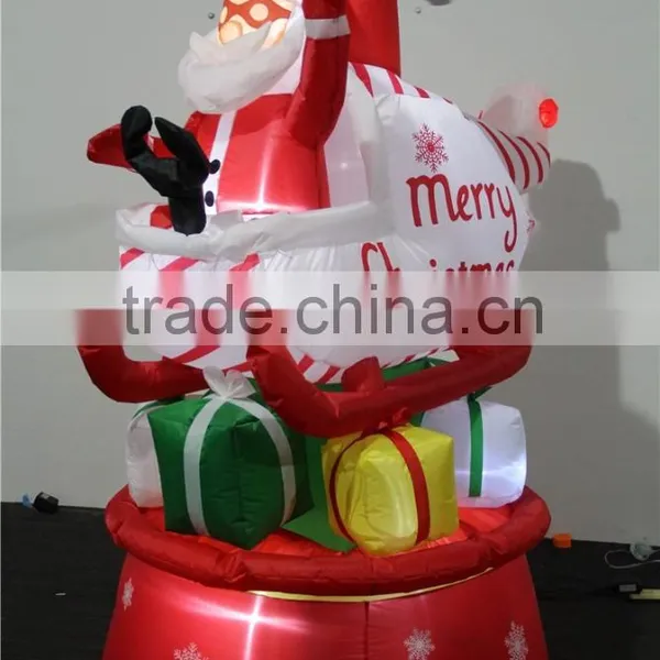 2.2M Turnnig Helicopter Inflatable Led Christmas Decoration Toy 2016