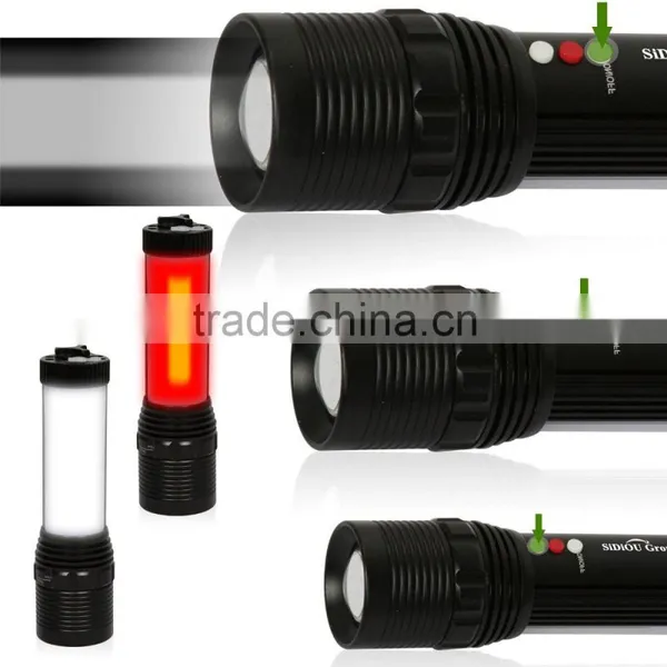Sidiou Group Outdoor Multifunction Rechargeable Flashlight Mechanical Zoom Searchlight (including 1 x 3000mA 18650 Battery) photo-6