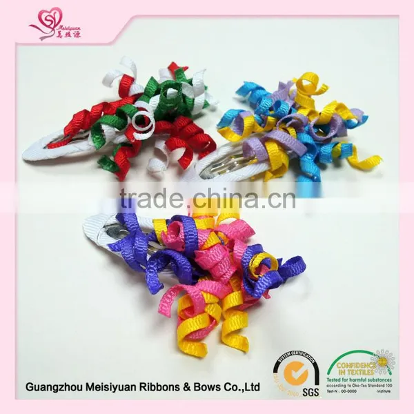 Factory Price Directly Custom Grosgrain Ribbon Pompom Flower for Girls Hair Accessories photo-4