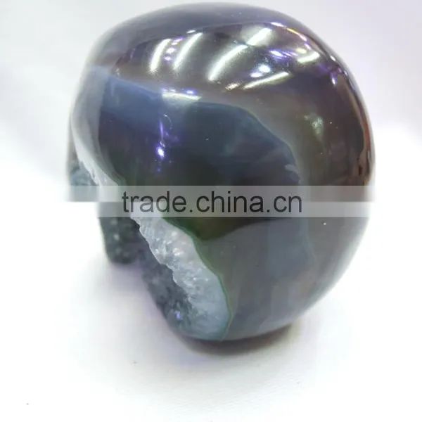 Pure Natural Amethyst Crystal Skull With Geode Good for Collection or Home Decoration Gift photo-5