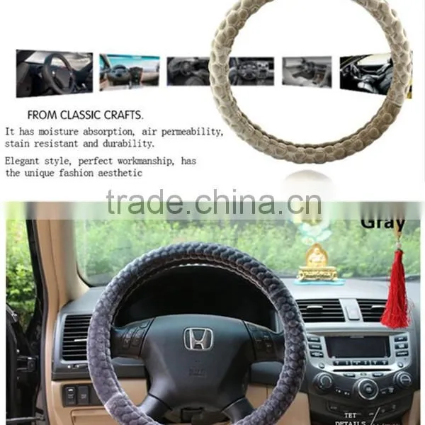 Hebei Manufacturer PU Material Car Steering Wheel Cover photo-4