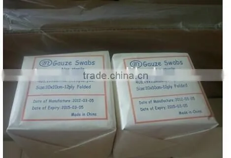 100% Raw Cotton Absorbent Medical Steriling Gauze Sponges photo-4