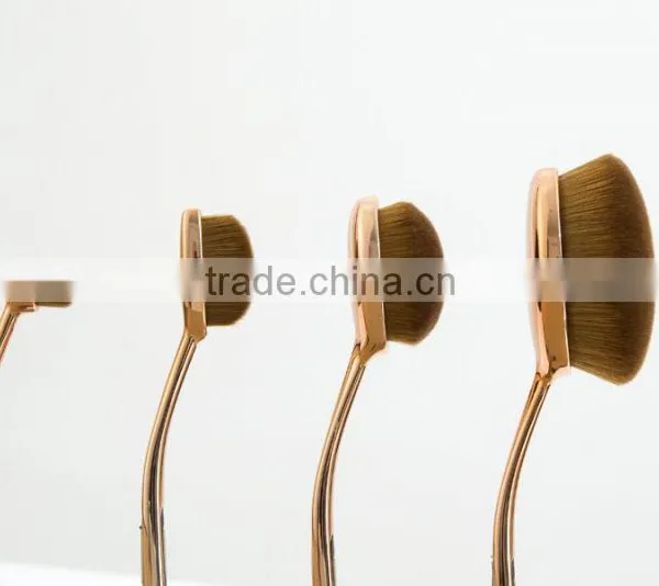 Super Quality Pro4 Makeup Brushes Toothbrush Oval Makeup Brush Foundation Powder Kit Golf Shape Pipe Makeup Brushes Set 4pcs/set photo-6