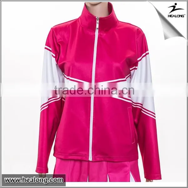 Fashion Sublimation Slim Fit Full-Zip Womens Training Top photo-3