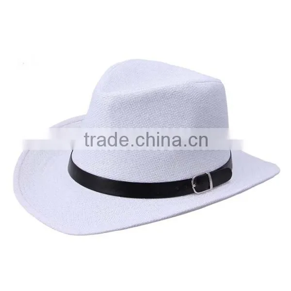 New Arrival Men Outdoor Plain Dyed Solid Color Hip Hop Cowboy Hat photo-5