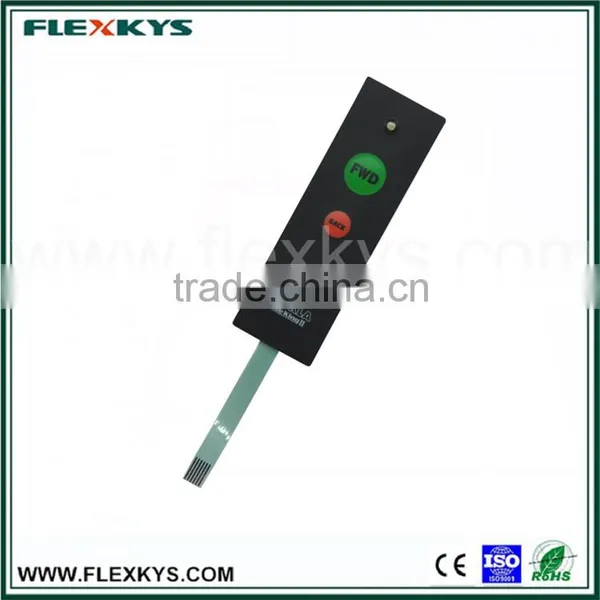 New Fashion Embossing Key Poly Dome Tactile Feedback 2.54mm Zif Connector Led Membrane Switch photo-3