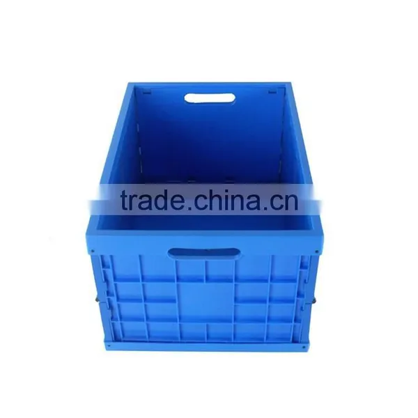Plastic Turnover Storage Folding Box With Hinged Lid Vegetable Crate Folding photo-2