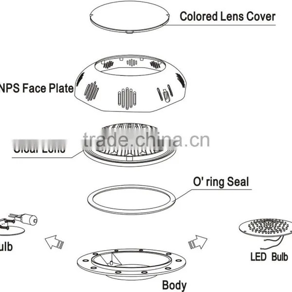 Square Series Flat LED Vinyl Liner Swimming Pool Led Underwater Light photo-2
