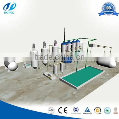 Tire/plastic Pyrolysis Oil and Waste Engine Oil Refining to Diesel Distillation Machine