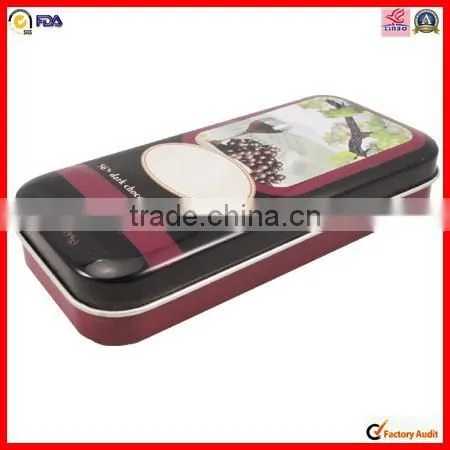 Rectangle Chocolate Flocking Gift Tin Box photo-3