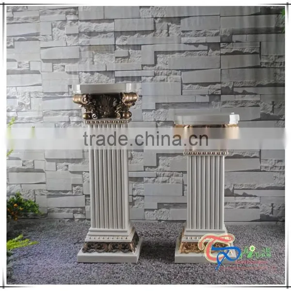 Wedding Decoration Square Pillar Design Column Church Flower Stand With Pots photo-5