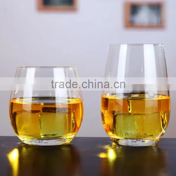 Unbreakable Wine Glasses Stemless Ultra-Thin - Standard 16oz Size,Dishwasher Safe- 100% Clear