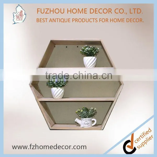 2017 Top Sell Wooden Wall Shelving With Popular Shape for Wall Decoration and Storage photo-2