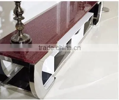High Quality Best Seller Long Lifetime Marble Top TV Stand E347 photo-3