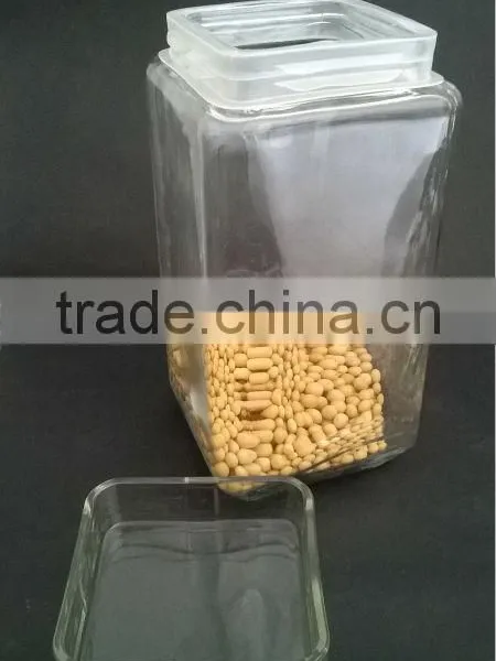 Square Glass Food Buffet Jars (factory) Wholesale Glass Jars With Glass Tap