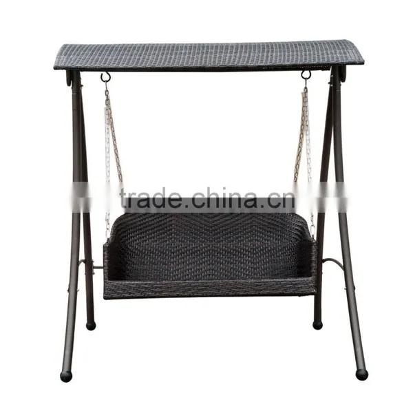 2016 Rattan Swing Chair Garden Patio Swinging Hammock Bench Seat Bed Lounger 3 Seater photo-6