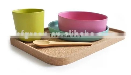 Cute Carton Crab Kids Dinner Set,bamboo Fibre Plate&bowl&tumbler&spoon&fork Dinner Set photo-3
