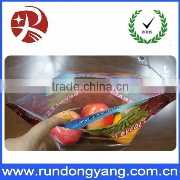 Stand up Pouch Zipper Fruit Packing Bag With Air Holes and Handle photo-4
