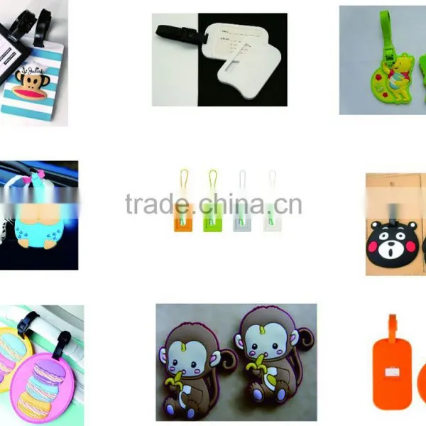 Samples Free Factory Supply Cheap Custom Plastic Rubber Silicone or Eco-friendly Pvc Luggage Tag photo-3