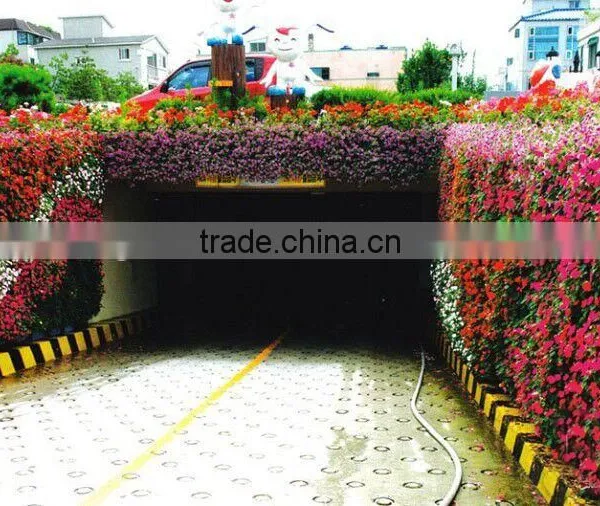 Home and Outdoor Decoration Synthetic Cheap Hanging Artificial Plastic Vertical Green Grass Flower Texture Wall E08 04S06 photo-2