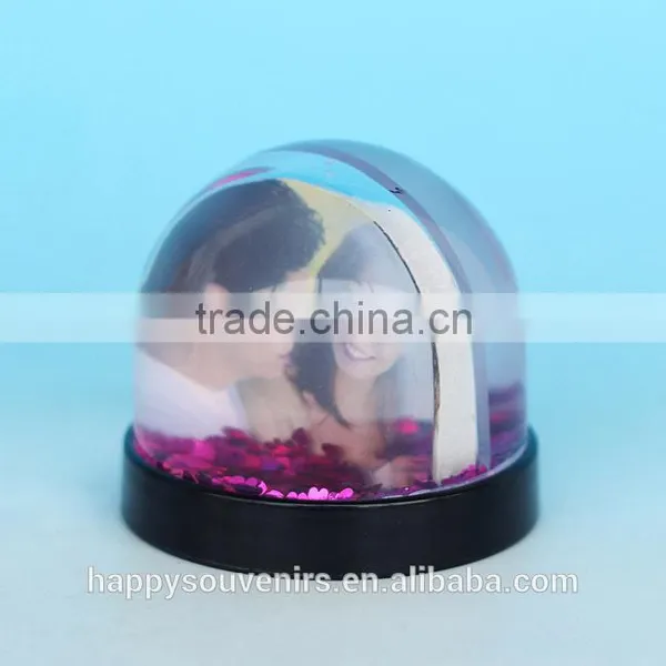 Black Base Photo Frame Plsatic Snowball For Gifts photo-2