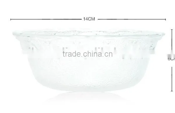 Apple Design Set 5 Engraving Large Cleat Decorative Glass Salad Bowls photo-2