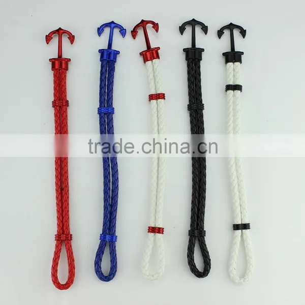 Wholesale Handmade Leather Anchor Bracelet for Men photo-5