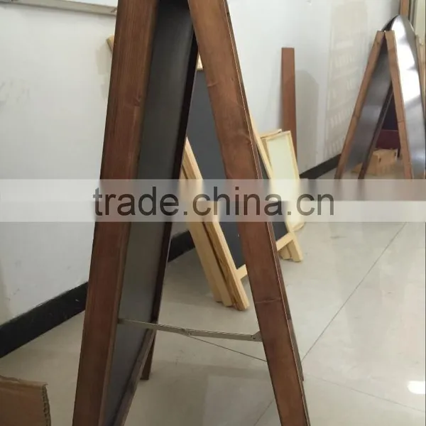 Hot Sale Pine Wood Frame Advertising Blackboard With Stand Foldable photo-2
