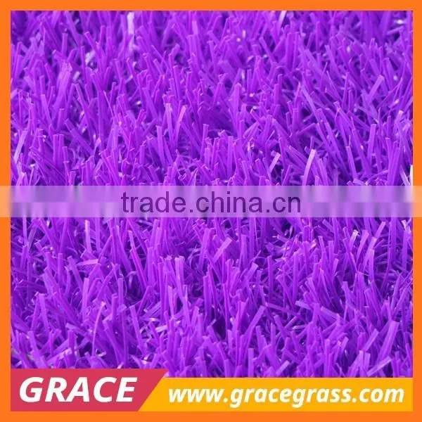 25mm PE Monofilament Purple Color Synthetic Turf Grass for School photo-2