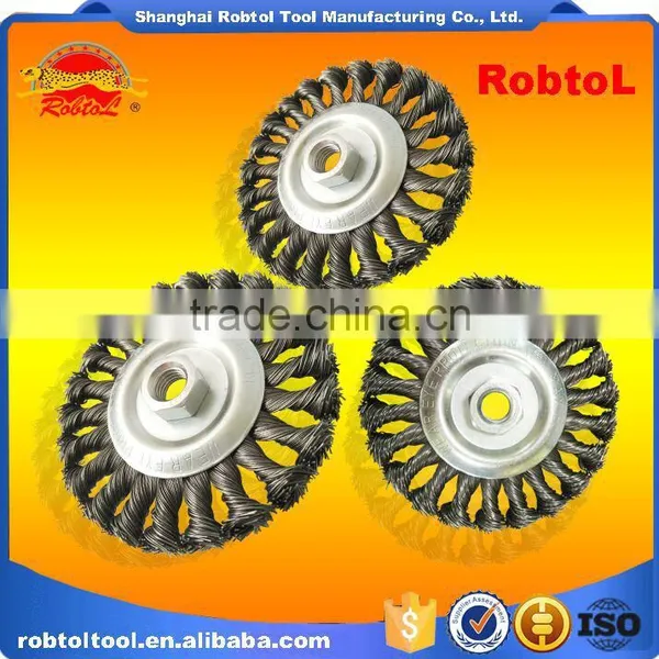 115MM Brush Wheel Twist Knot Crimped Bowl Disc Abrasive M14 Round Grinding Cheaning Brush photo-2
