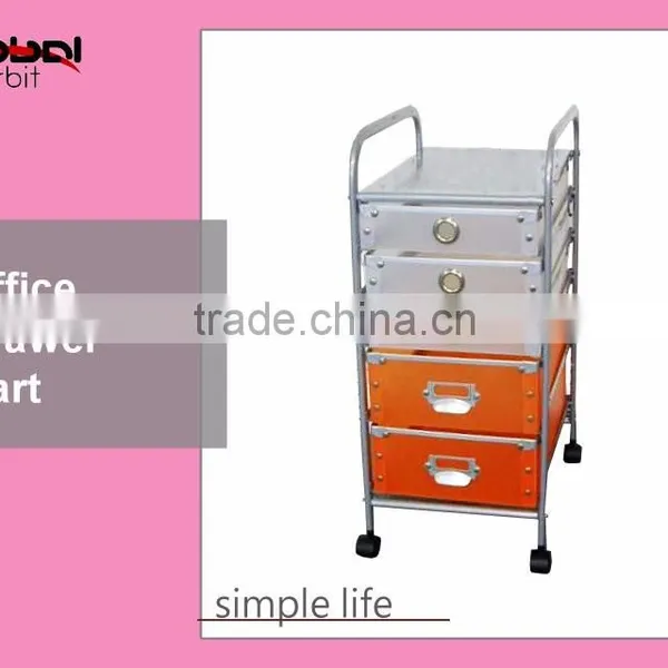 Color Furniture Rolling Waterproof Plastic Drawer Office Organizer Cart With Wheels photo-2