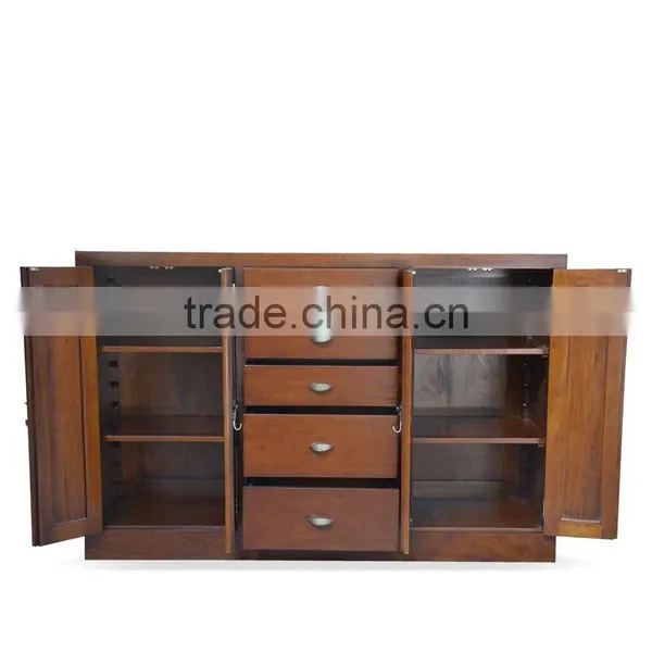 Buffet 5 Drawers Classic Mahogany Wood Furniture photo-3
