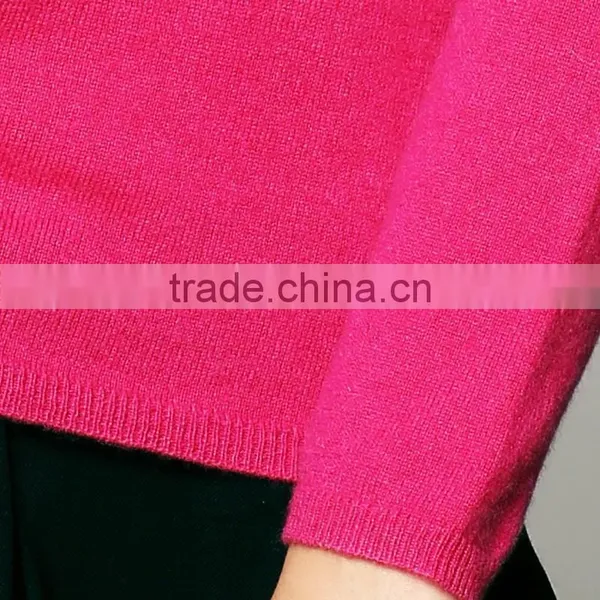 LADIES ROUND NECK 100%CASHMERE BASIC PULLOVER photo-4