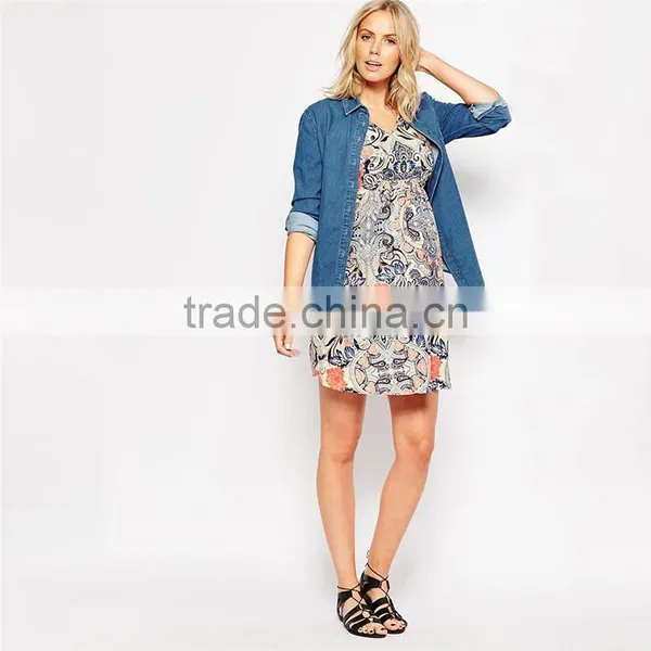 Fashion Plus Size Clothes Floral Printing Sleeveless Maternity Clothes For Pregnant Women Maternity Clothes Dress photo-3