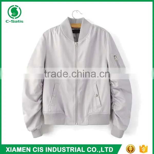 New Style Custom Logo Multicolor 100% Polyester Ladies Sublimated Bomber Jacket photo-2