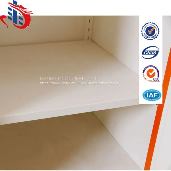 High Quality Single Door Double Color Design Steel Wardrobe photo-5
