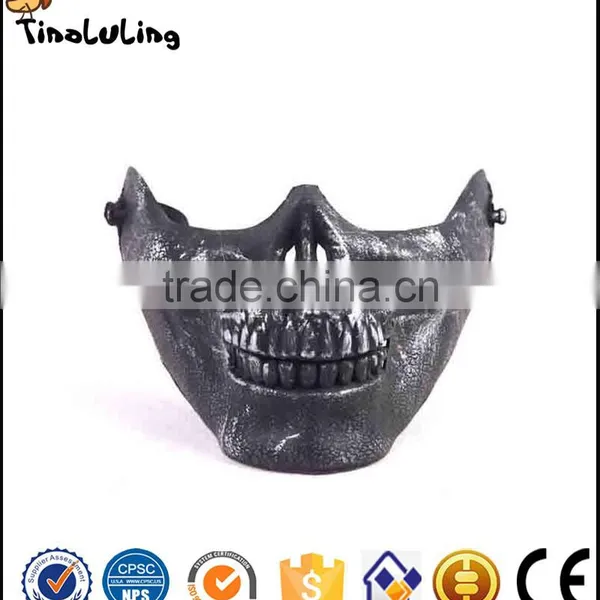 2017 New Popular Horror Halloween PVC Skeleton Skull Half Face Mask photo-5